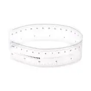 Film Ruler 12 Inch 0.1mm Scale PET Covered Flexible Straight Ruler