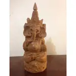 峇里島象鼻財神木雕品