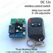 DC 12v Wireless Remote Control Relay Switch Delay Turn On off Adjustable timer