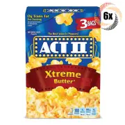 6x Packs Act II Xtreme Butter Microwave Popcorn | 3 Bags Per Pack ACT 2