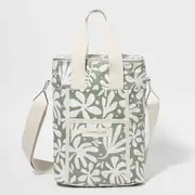 SUNNYLiFE Canvas Drinks Cooler Bag The Vacay Olive