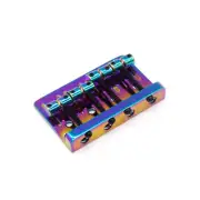 KD By AxLabs Vintage-Style Bass Bridge - 5-Screw, 4-String - Burnt Chrome