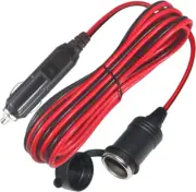 12V Cigarette Lighter Cable Plug and Socket 6FT Extension 12 Volt Cord Adapter w