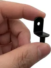50 Pack Shelf Support Pegs 6mm Metal Nickel L-Shaped With Hole Black Bracket New