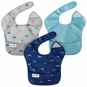 Tiny Twinkle - Mess-Proof Easy Bib - Ocean Set of 3