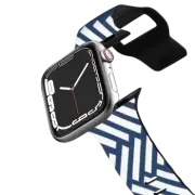 Apple Watch Series 4-6, SE (40mm) Impact Band Herringbone Boarder Navy