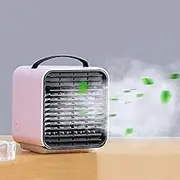 Repelltopse YHM Mini Portable Household USB Anion Refrigeration Air Conditioning Fan Air Cooler (Pink) (Color : White)