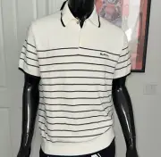 Ben Sherman Waffle Knit ivory Striped Polo