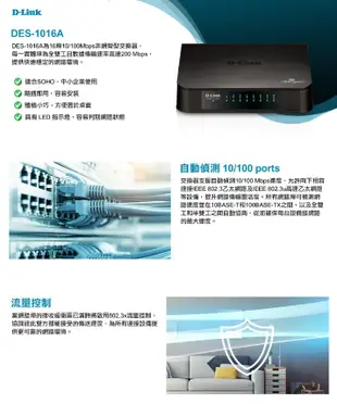 含稅 友訊 D-Link DES-1016A 16port Switch 16埠10/100Mbps桌上型乙太網路交換器