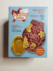Bella Mini Waffle Maker Christmas Red Holiday Edition (PENGUIN) New