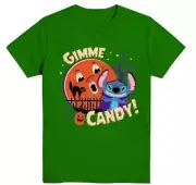 NWT Disney Kids Graphic XS T-Shirt STITCH “Gimme Candy” Halloween