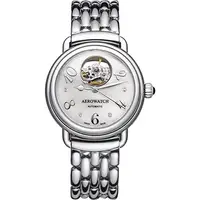 在飛比找PChome24h購物優惠-AEROWATCH 藝術小鏤空珍珠貝機械腕錶A68922AA