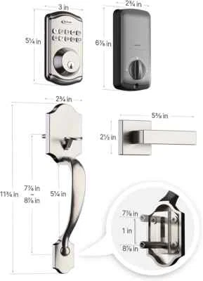 New HuTools Keypad Electronic Deadbolt Lock SET