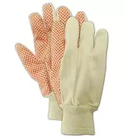 MAGID MultiMaster Canvas Gloves with PVC Dots & Knit Wrists, 12 Pairs, Size M...
