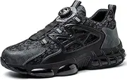 [ZHENSI] Men's Safety Trainers Steel Toe Cap Shoes Air Cushion Work Sneakers Comfortable Lightweight