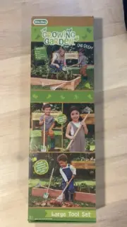 Little Tikes Growing Garden Large Tool Set, 3Pc. Kids Shovel, Rake, Garden Hoe