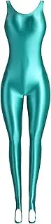 [XCKNY] Satin Gloss Bodysuit Oil Shining Tank Top One Piece Swimming Multi Functional Foot Step Tight Set