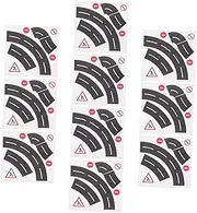 SEWACC 10 Sets Traffic Sign Stickers DIY Road Signs for Learning Fun Easy to Remove Adhesive Decorative Tapes for Home Preschool Daycare
