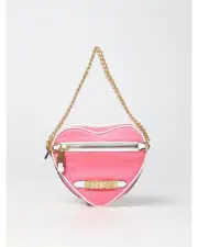 Moschino Couture Heart Crossbody Bag Chain Strap Women Fuchsia Shoulder Bags