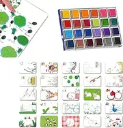 Sponge Finger Painting Kit, Toddler Fingers Paint Set, Art Tool Set for Kids, Baby Craft Supplies for Home, School, Pottery, Party Decoration, Classroom Activities, 8.46x5.91 Inches