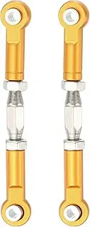 uxcell 2 Pcs Steering Servo Turnbuckle Rod RC Aluminum Alloy Linkages for HSP 1/10 94123 On-Road RC Car (Gold Tone, 62mm)