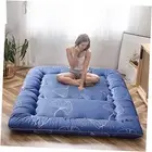 Leaf Printed Japanese Floor Futon Mattress, Tatami Floor Mat Portable Camping