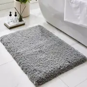 Bathroom Rugs Grey 20x32 Machine Washable Bath Mat for Bathroom Floor Thick F...
