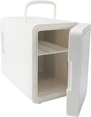 6L Mini Refrigerator for Skincare, Dual Use Small Fridge with Mirror and LED Touch Light for Beauty Makeup, Skincare, Drinks, Cosmetics (EE Plug