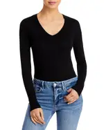 Majestic Filatures V Neck Long Sleeve Tee