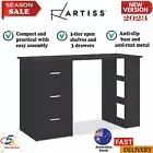 Artiss Office Computer Desk Student Study Table Workstation Drawers 120cm Black