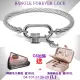 【CHARRIOL 夏利豪】Bangle Forever Lock永恆之鎖鋼索手環 銀色扣頭L款-加雙重贈品 C6(04-101-1139-29-L)