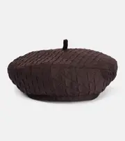 [Loro Piana] Loro Piana Anna silk beret UK 6 7/8 brown