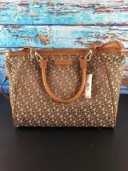 DKNY crossbody Or Shoulder Tote French Grain Leather Chno Caramel NTW Dustbag