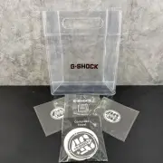 CASIO G-SHOCK Novelty Clear Plastic Bag + Compression Towel + Oil Blotting Pads