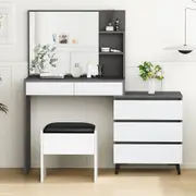 ALFORDSON Dressing Table Adjustable Side Cabinet with Stool (Grey)