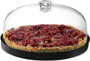 Cake Stand, Cake Plate Server with Dome, Metal Serving Tray and Shaterproof Acry