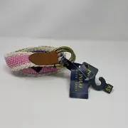 Polo Ralph Lauren Belt KIDS XS Gingham 2-sided D Ring Canvas Leather Trim NWT