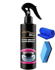 LeoLeoii 3pcs Nano Scratch Repair Spray for Cars - Auto Scratches Remover Nano Spray,Quick Paint Restoration, 120ml Repairing Polishing Agent with Towel and Sponge