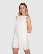 [Belle & Bloom] Take A Chance Mini Dress - White