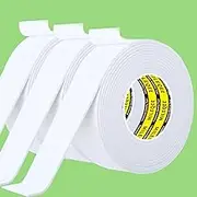 3Pack Single-Sided Adhesive Foam Tape EVA White, Multipurpose Sealing Strip Foam Sponge Pad Window Weatherproof Insulation Door Draft Stopper Sealer, Each 2in x 16.4FT MILEQEE