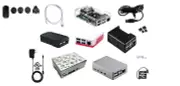 Raspberry Pi 4 Case Kit W/WO fan 3x heatsink power supply HDMI to micro HDMI