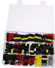 GLEAVI 1 Set Car Connectors Kit Way Auto Wire Adapters for Xenon Lamp Harness Durable Black Connectors for DIY and Auto Repair