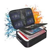 DocSafe Document Bag with Lock,Fireproof 3-Layer File Storage Case with Water...