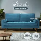 Levede Sofa 3 Seater Fabric Futon Couch Armchair Lounge Recliner Living Room