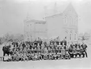 Ballarat Victoria 1915 - A school photograph outside Ballarat Coll- Old Photo