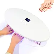 Wearable Nails Nail Dryer, 256W LED Nail Lamp with 5 Gears Timer, Spacious Interior, Dual Light Source, Intelligent Digital Display， Detachable Nail Light for Curing All Gel Nail Polish