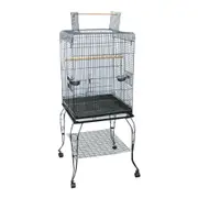 Avi One Medium Parrot Cage Medium Open Top Silver - Medium