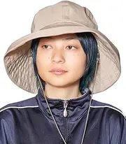 [CA4LA] Kashira TKU00425 Women's Wide Brim Hat, Washable, UV Protection, Water Repellent, Daily, Casual, Festival, Leisure, Spring, Summer, Outdoors, Ribbon, Chin Strap, Adjustable Size