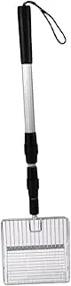STARTIST Chicken Poop Scooper Metal Cat Litter Scoop Portable Heavy Duty Adjustable 22.44-41.73inch Sturdy Extendable for Chicken Coop, Silvery Scooper
