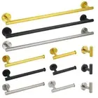 Brushed Gold Black Towel Rack Rail Layer Bar Toilet Paper Roll Holder Robe Hook